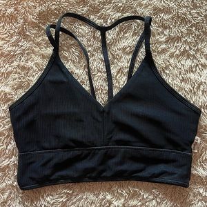 Black Reflective Reebok Sports Bra